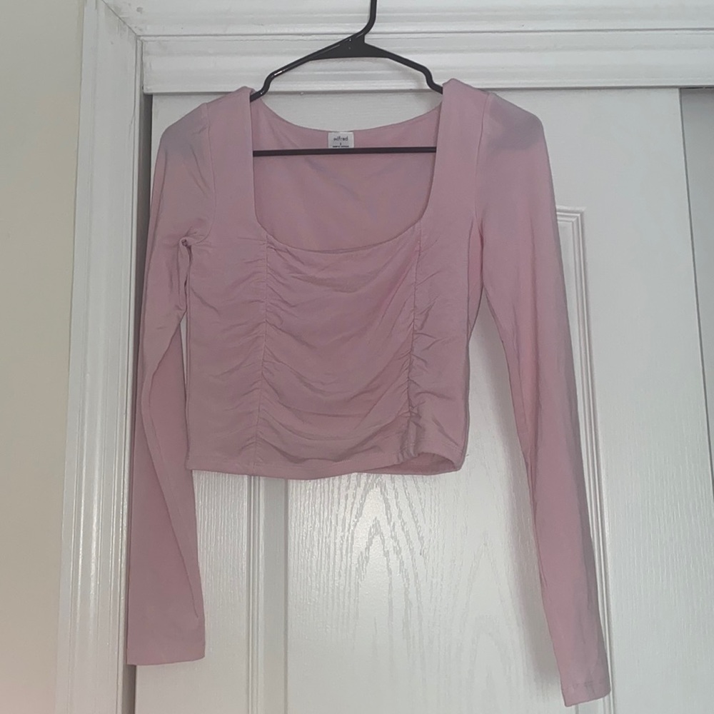 Aritzia Wilfred Pink Top